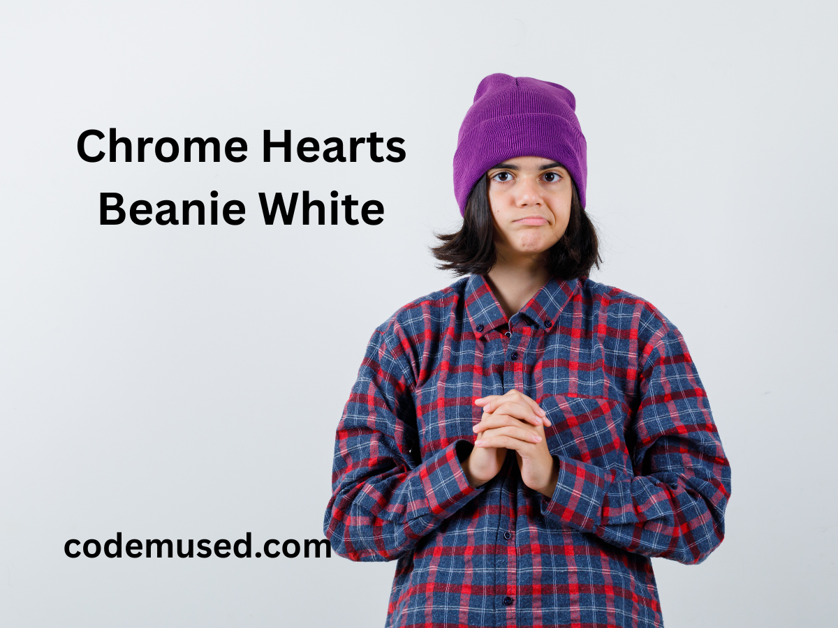 chrome hearts beanie white